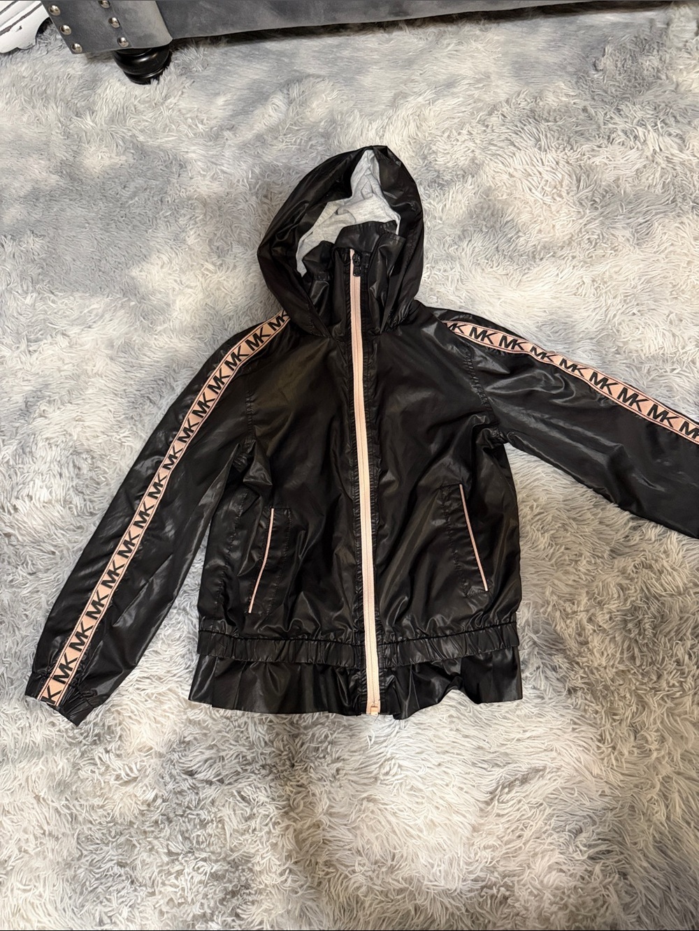 Girls Michael Kors Black Hooded Rain Jacket 🖤